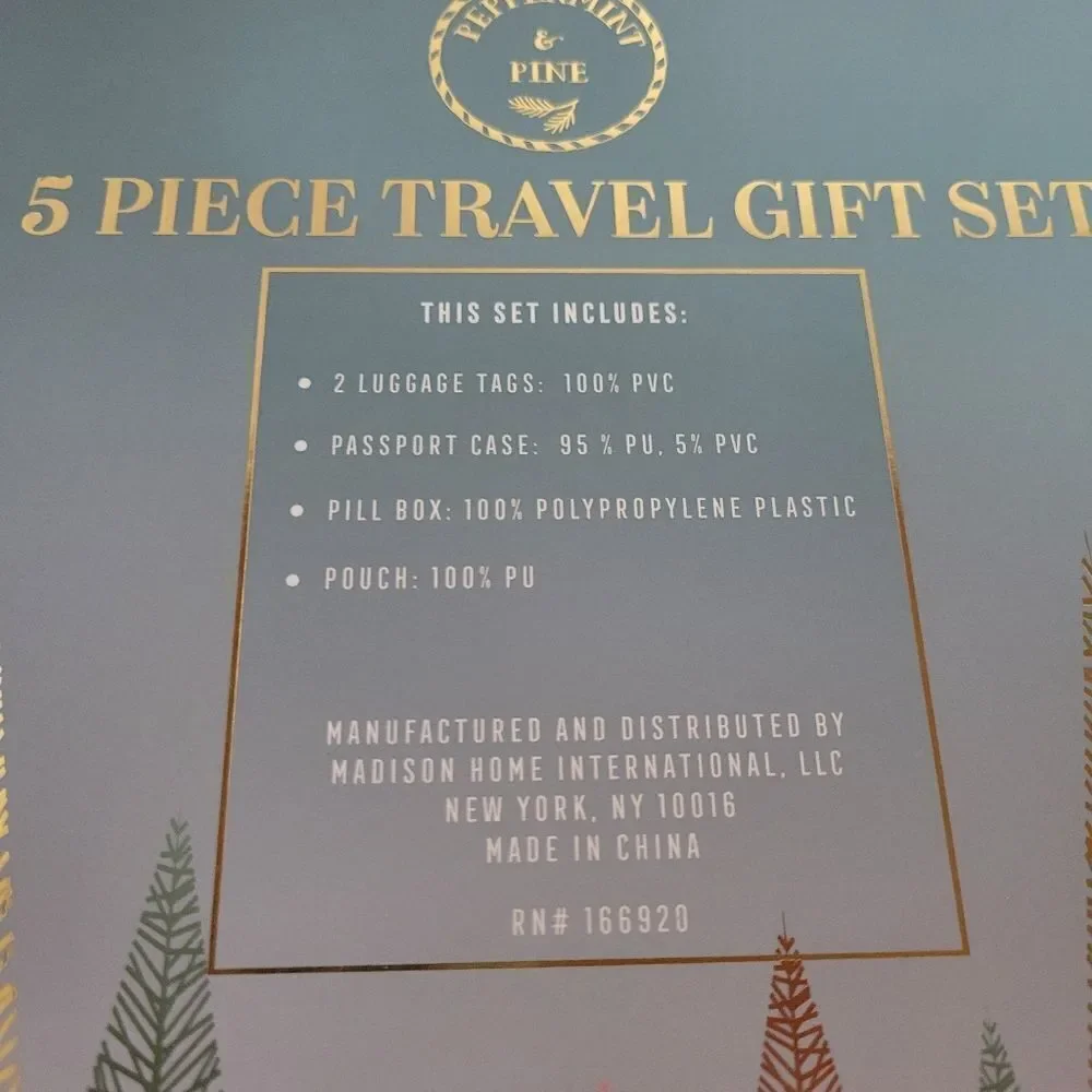 Madison Home International Elegant Travel Gift Set with Gold and Silver Accents